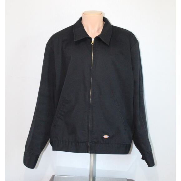 Dickies Black Canvas Eisenhower Quilt Lined Zip Work Jacket Men’s 3XL - Picture 1 of 11